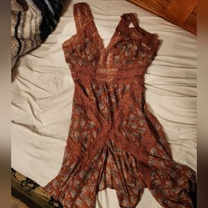 Floral western boho dress